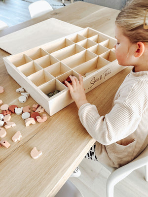 Raster voor houten speel- en sorteerbak - yourlittlefamily-nl -