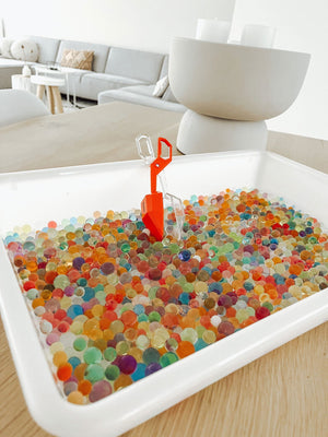 Set Speelbak XL + waterparels + grijper - yourlittlefamily-nl -