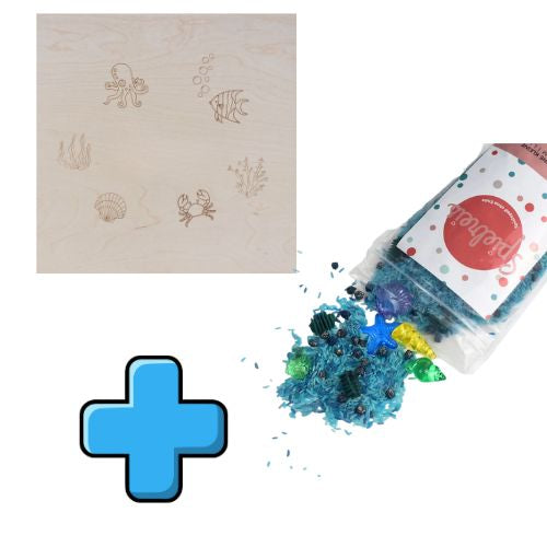 Holz-Spielwanne + 1 kg Oceaan Mix – SET-Rabat