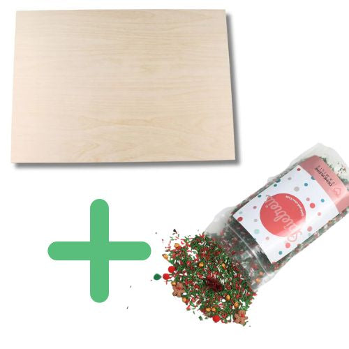 Holz-Spielwanne + 1 kg Weihnachten Mix – SET-Rabatt