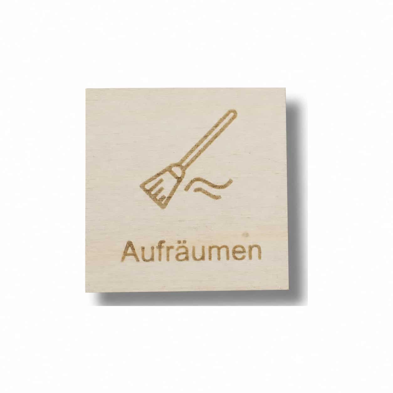 Piktogramm Aufräumen – Ordnung sichtbar machen