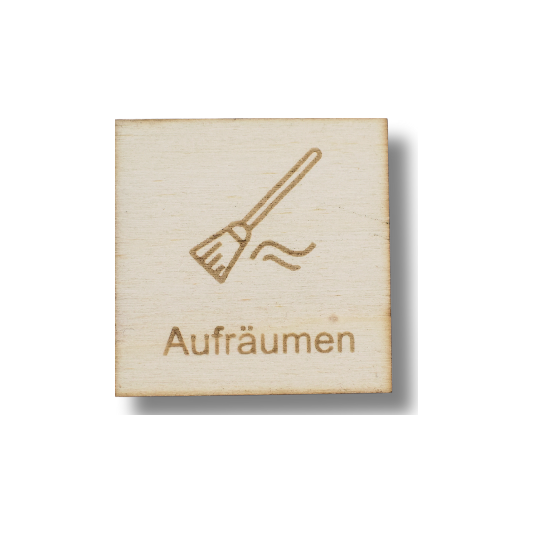 Piktogramm Aufräumen