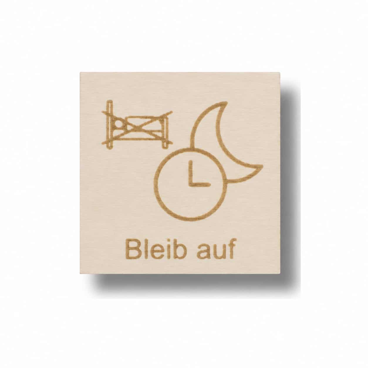 Piktogramm Bleib auf – Übersicht für besondere Abende