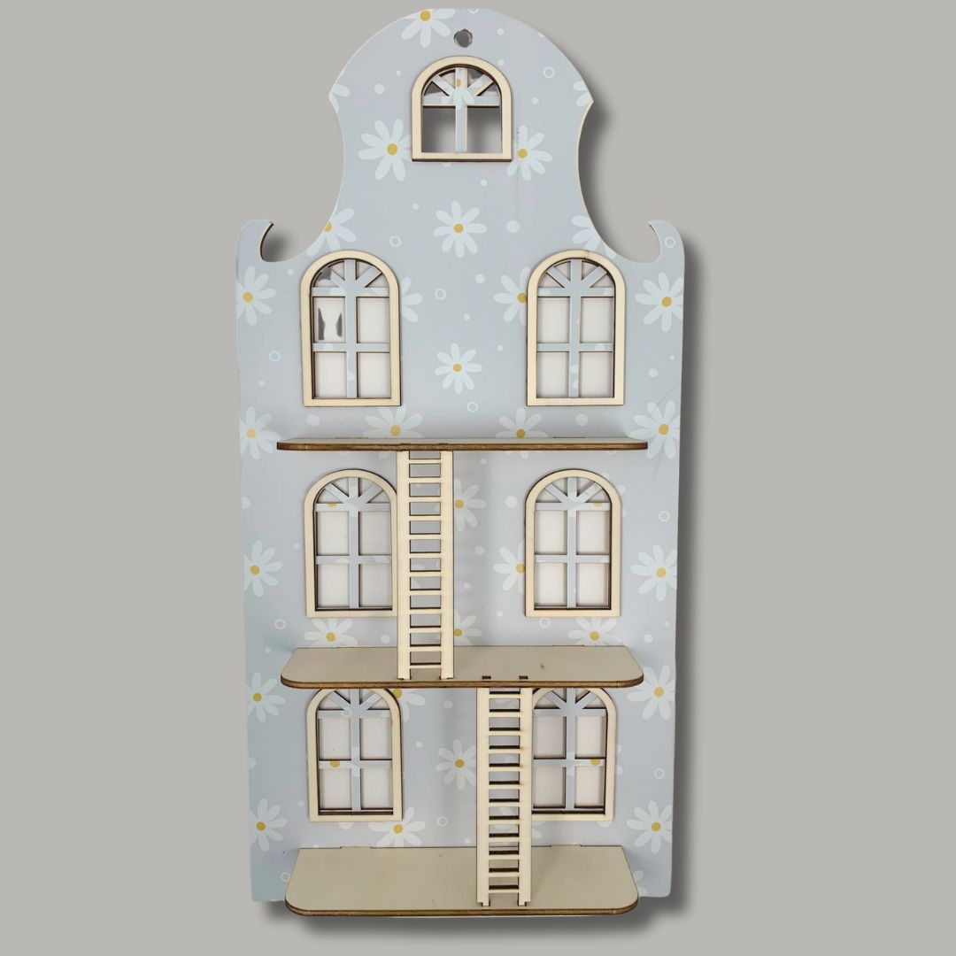 Wand-Puppenhaus mit Gänseblümchen