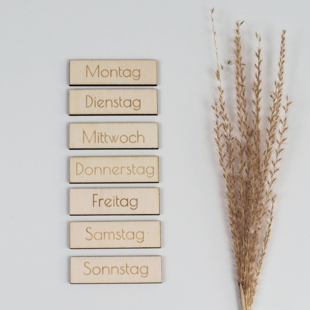 Wochentage-Piktogramme