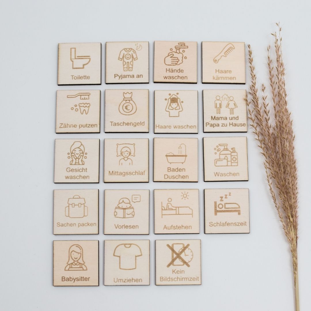 Tagesroutine-Piktogramme