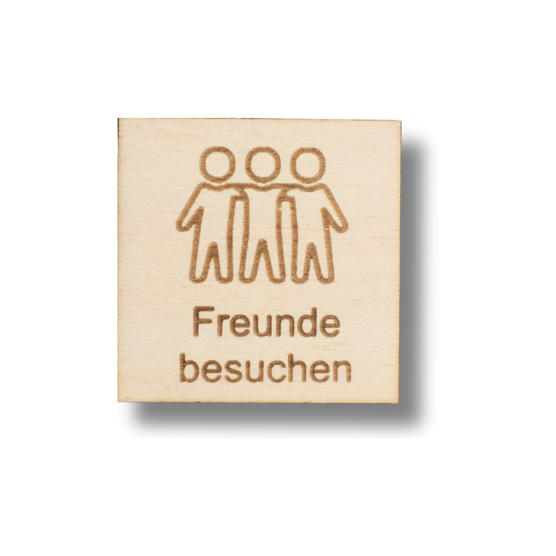 Piktogramm Freunde besuchen