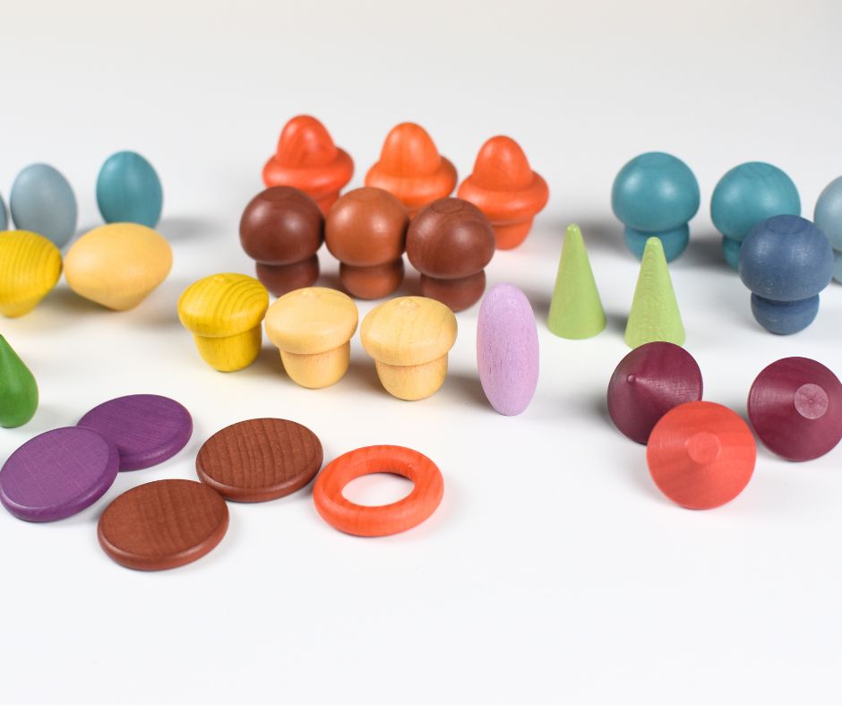 Buntes Holzspielset – Farbenfroher Spielspaß für Kinder