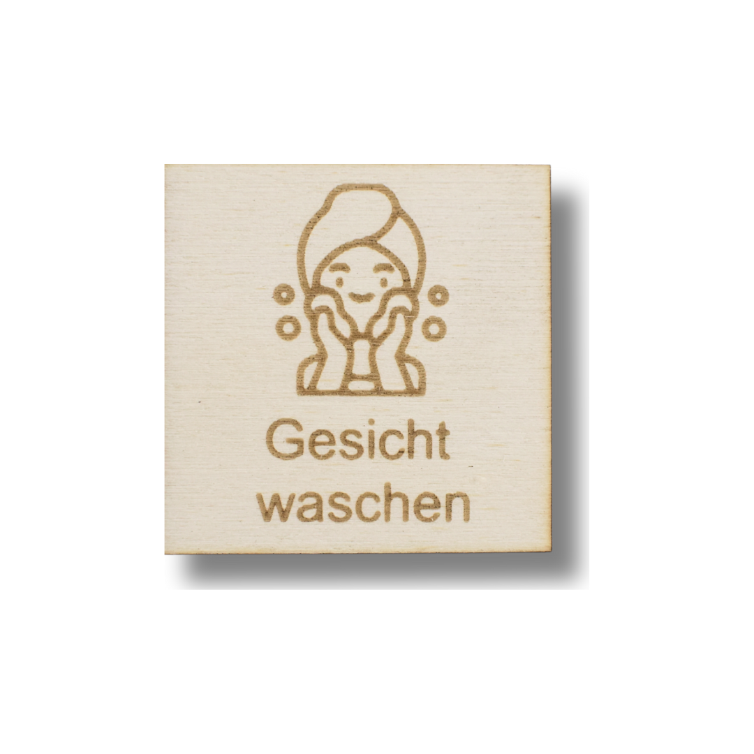 Piktogramm Gesicht waschen