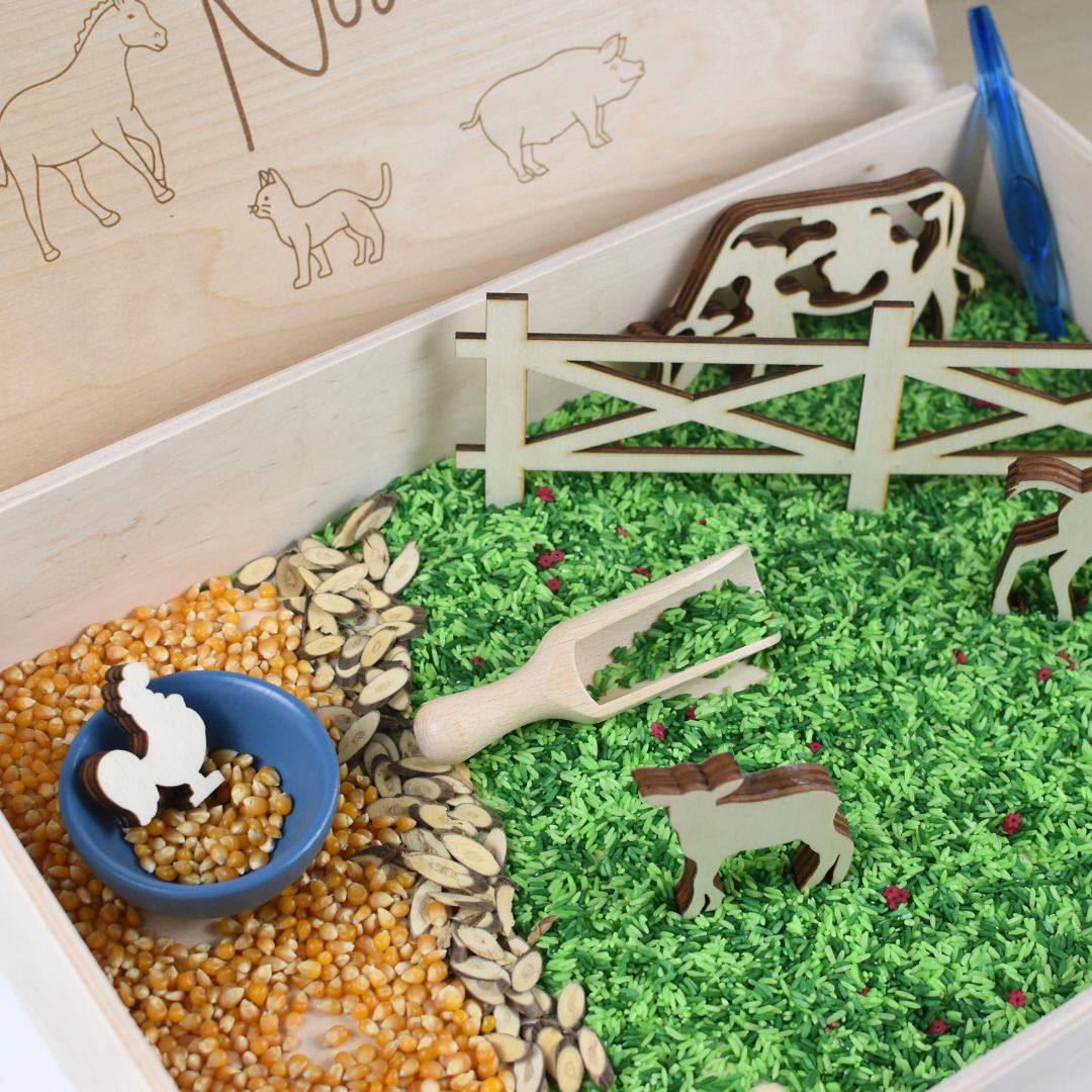 Holzbauernhoftiere Spielset