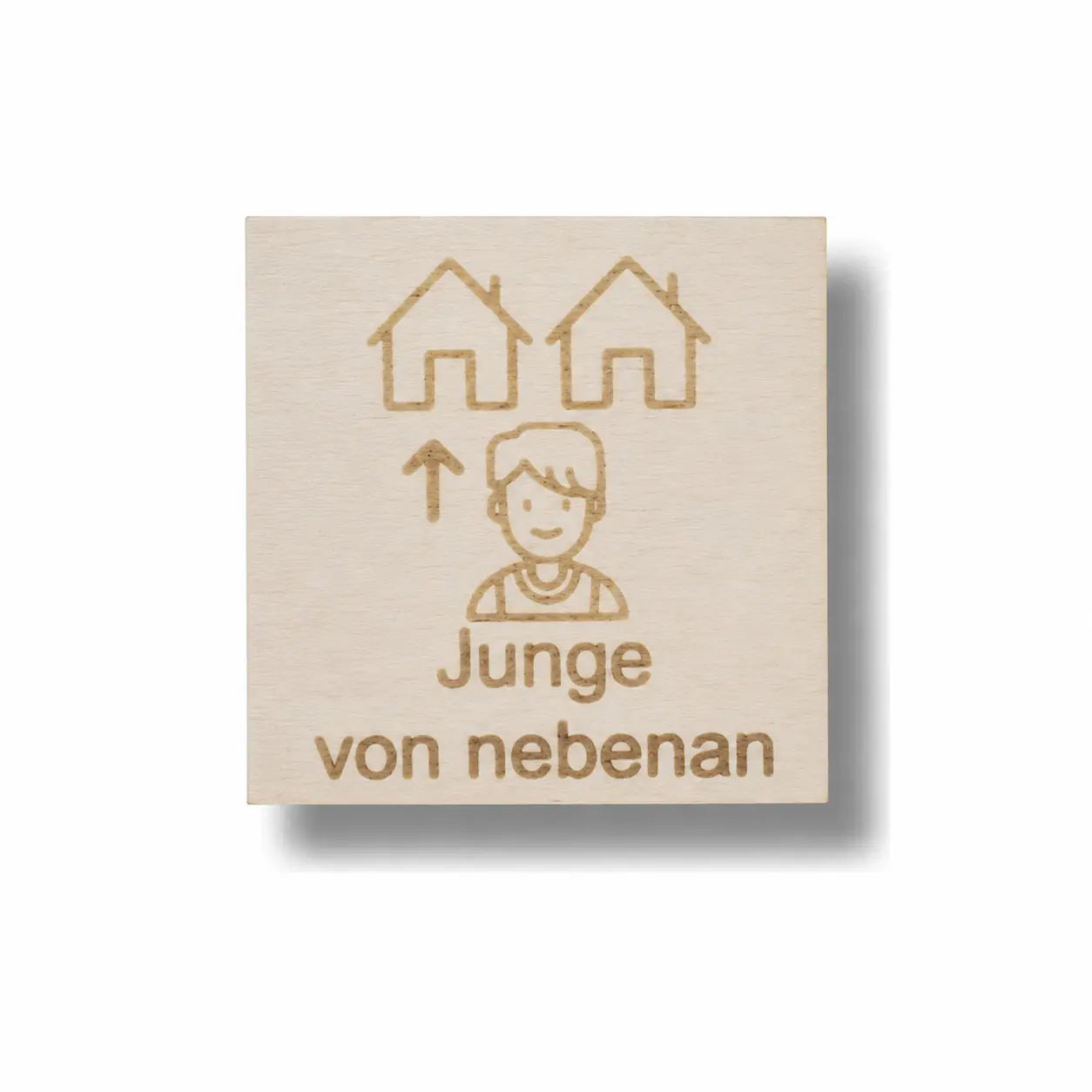 Piktogramm Junge von nebenan Holz – Für Kinder