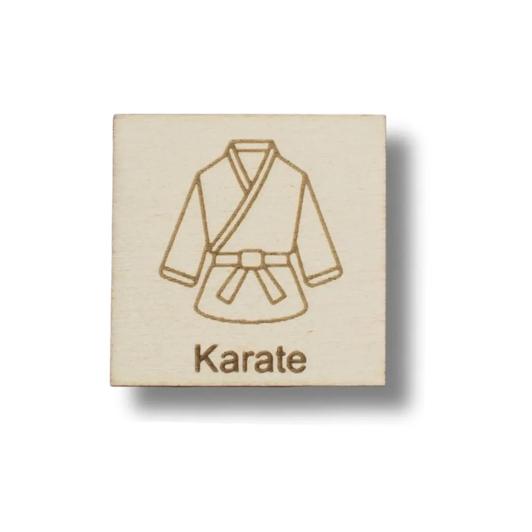 Piktogramm Karate Holz – Für Wochenplaner Kinder