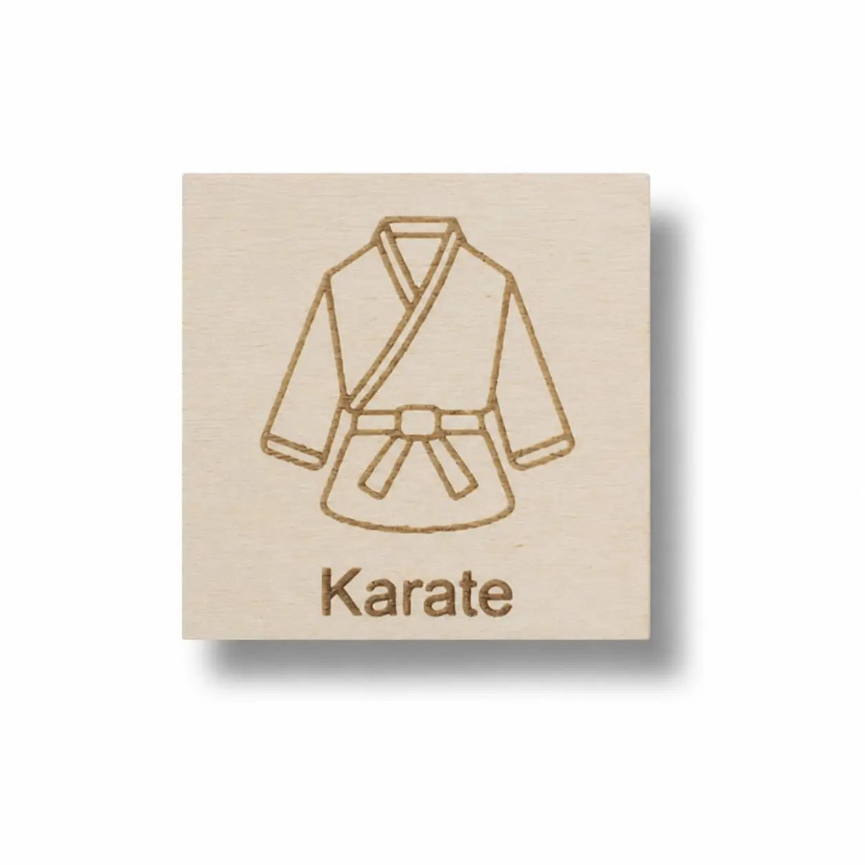 Piktogramm Karate Holz – Für Wochenplaner Kinder