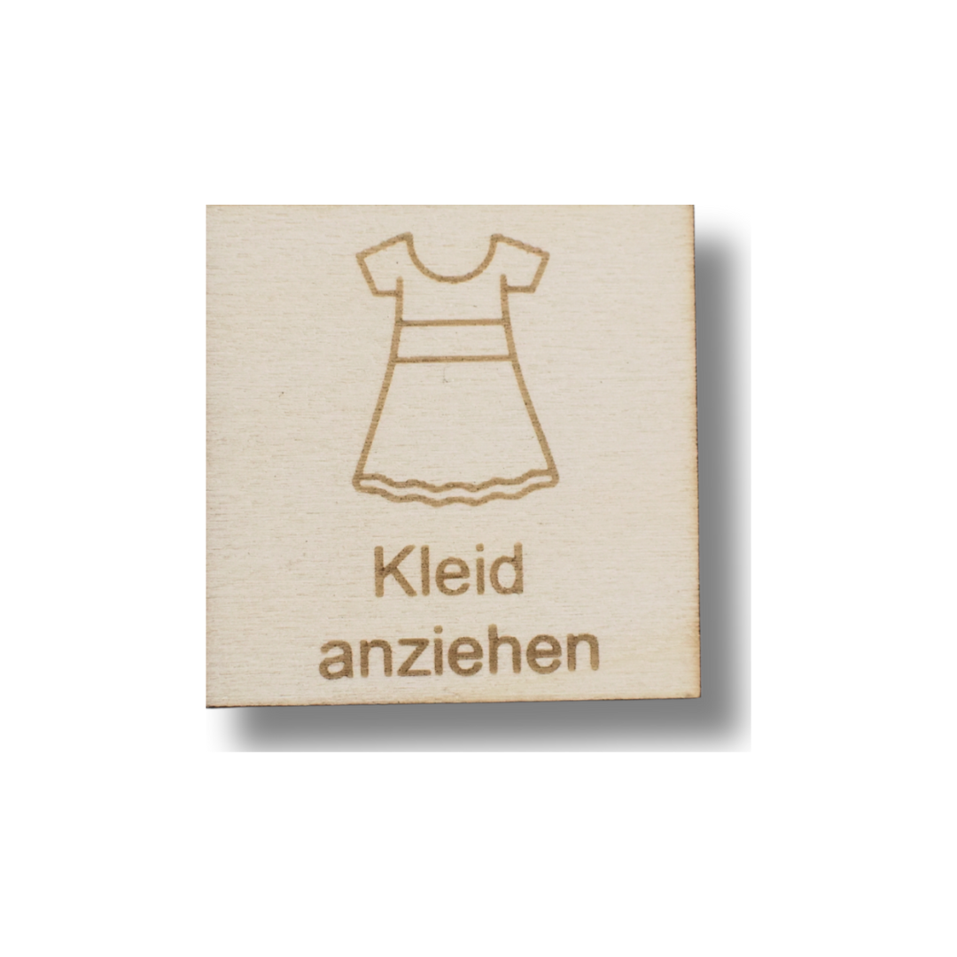 Piktogramm Kleid anziehen