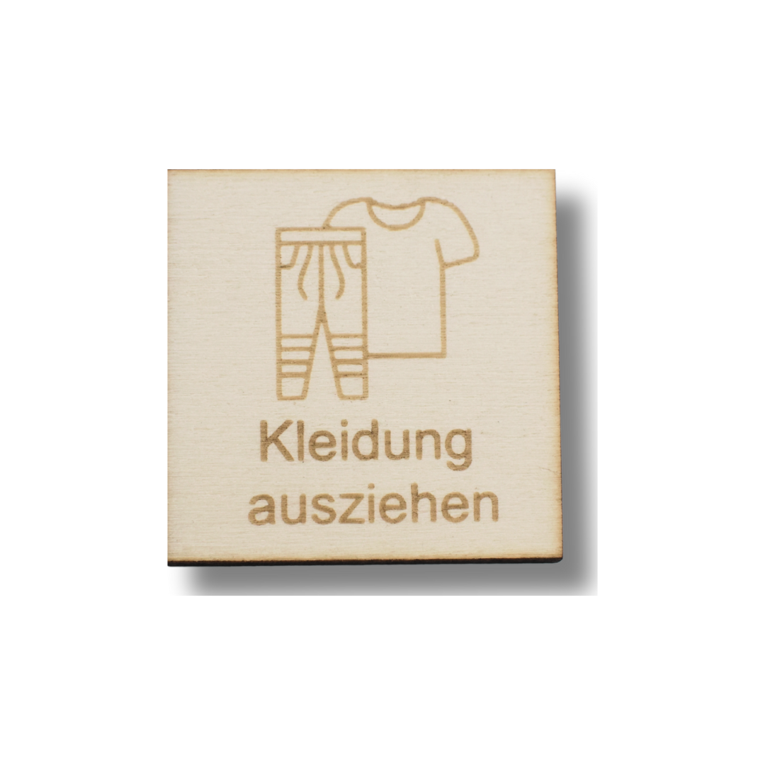 Piktogramm Kleidung ausziehen