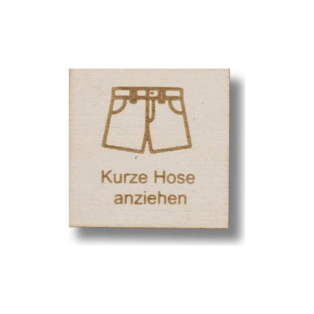Piktogramm Kurze Hose anziehen