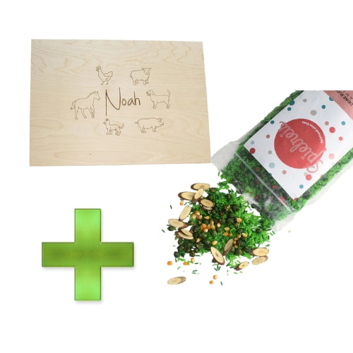 Holz-Spielwanne + 1 kg Bauernhof Mix – SET-Rabatt