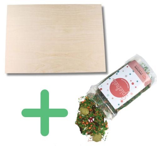 Holz-Spielwanne + 1 kg Herbst Mix – SET-Rabatt