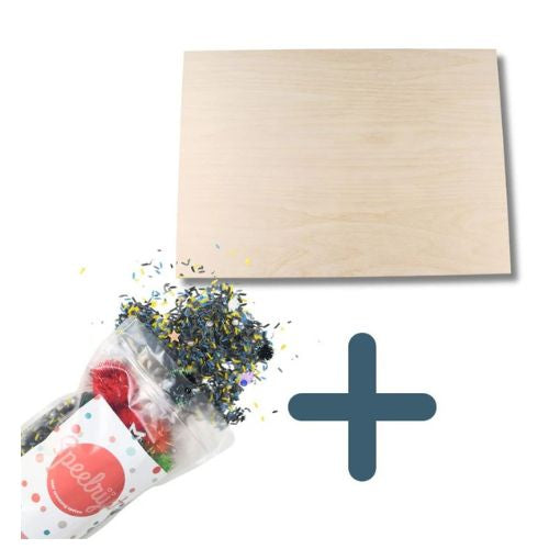 Weltall Spielset – Holz-Spielwanne + 1 kg Weltall Mix