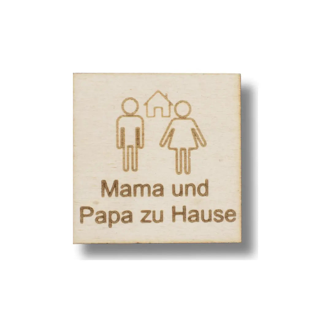Piktogramm Mama und Papa zu Hause