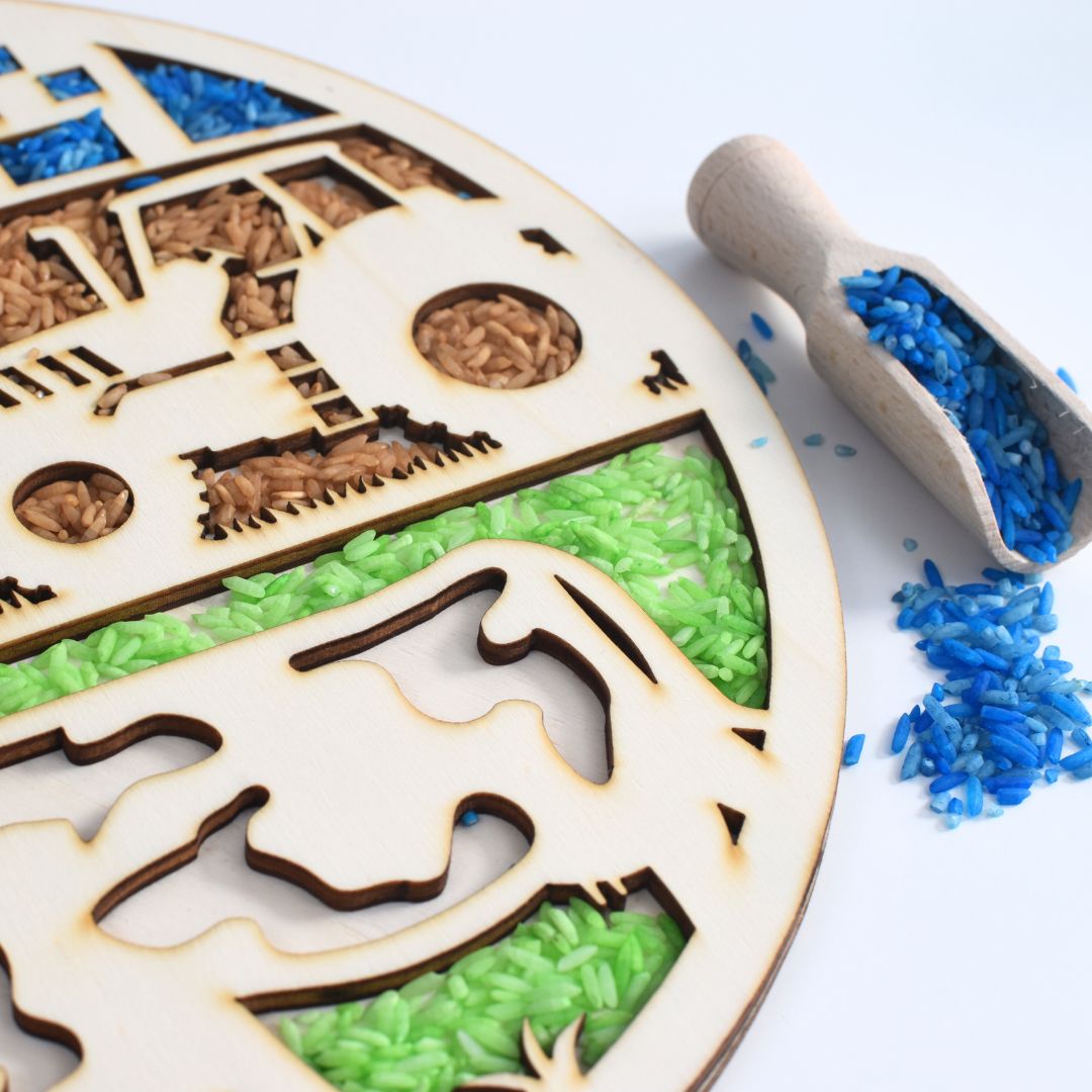 Bauernhof-Mandala-Spielset