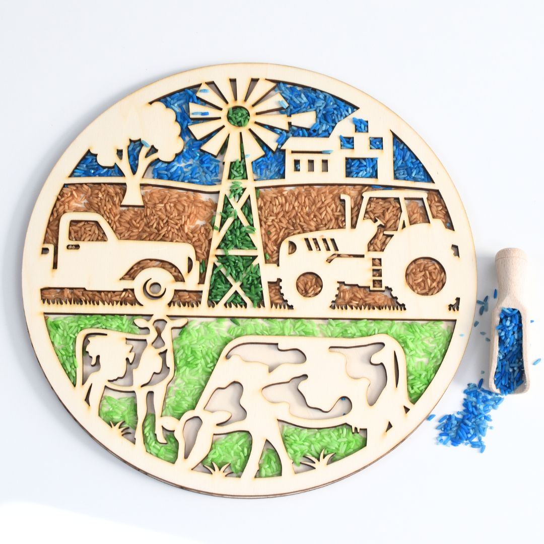 Bauernhof-Mandala-Spielset