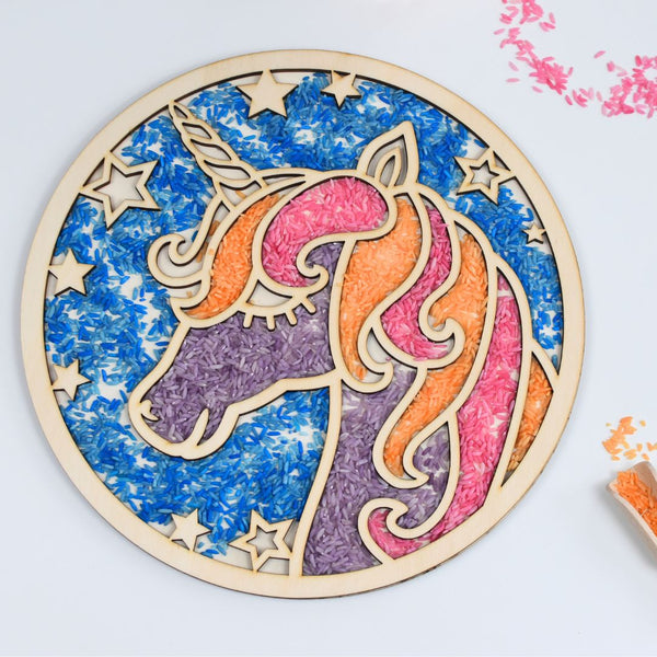 Mandala-Spielset Unicorn zum Legen und Sortieren