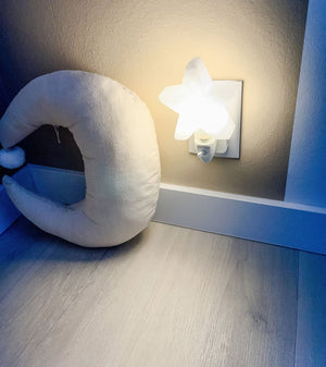 Nachtlampje Himalaya zout - Wit ster - yourlittlefamily-nl - 