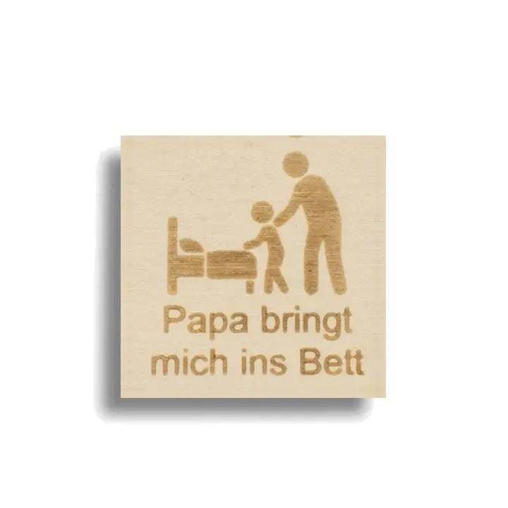 Piktogramm Papa bringt mich ins bett