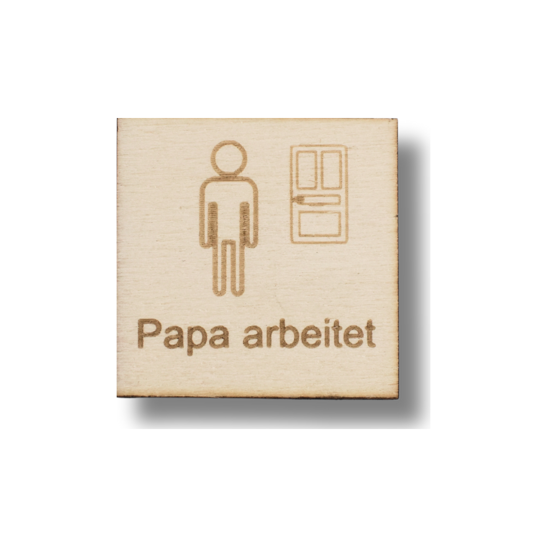 Piktogramm Papa arbeitet