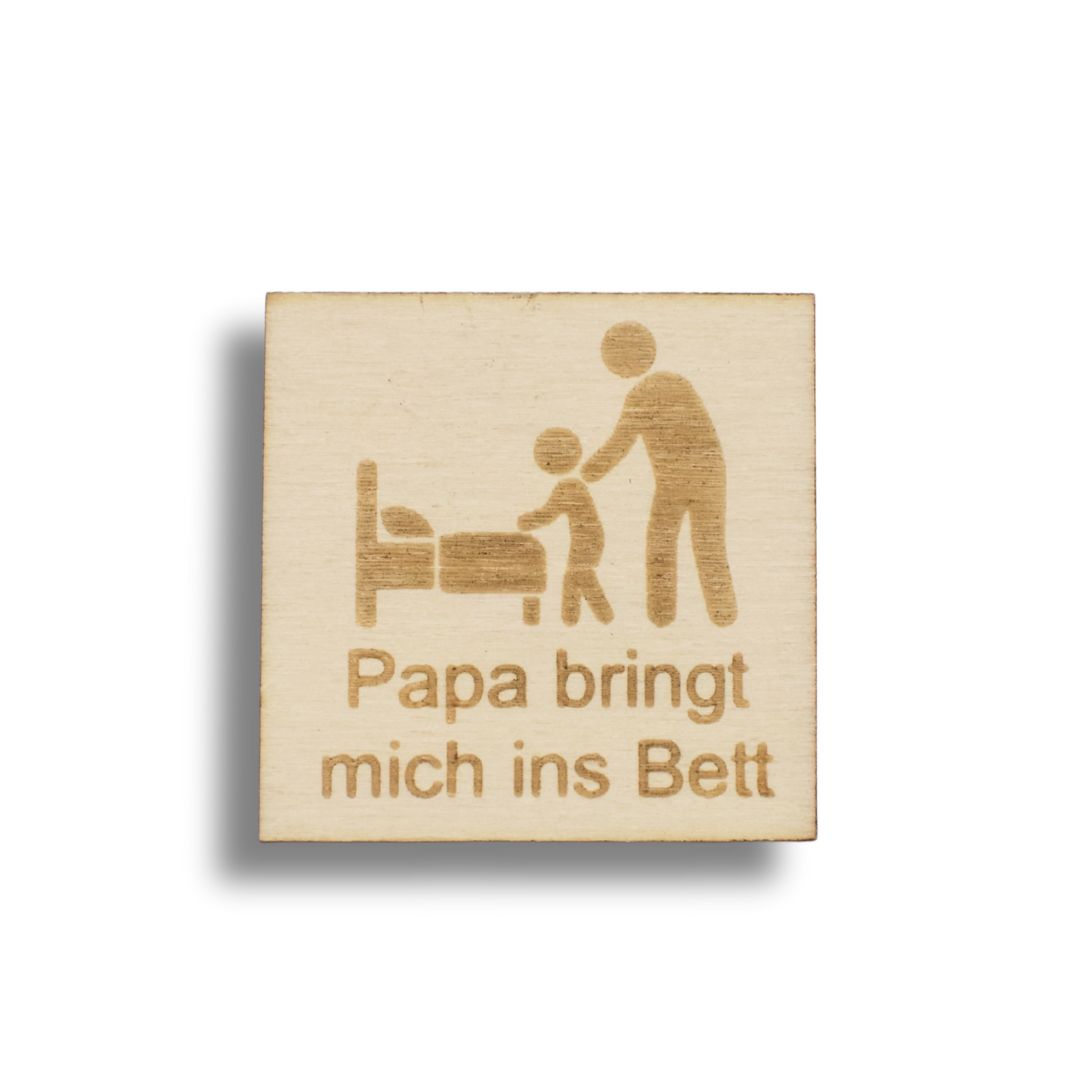 Piktogramm Papa bringt mich ins bett