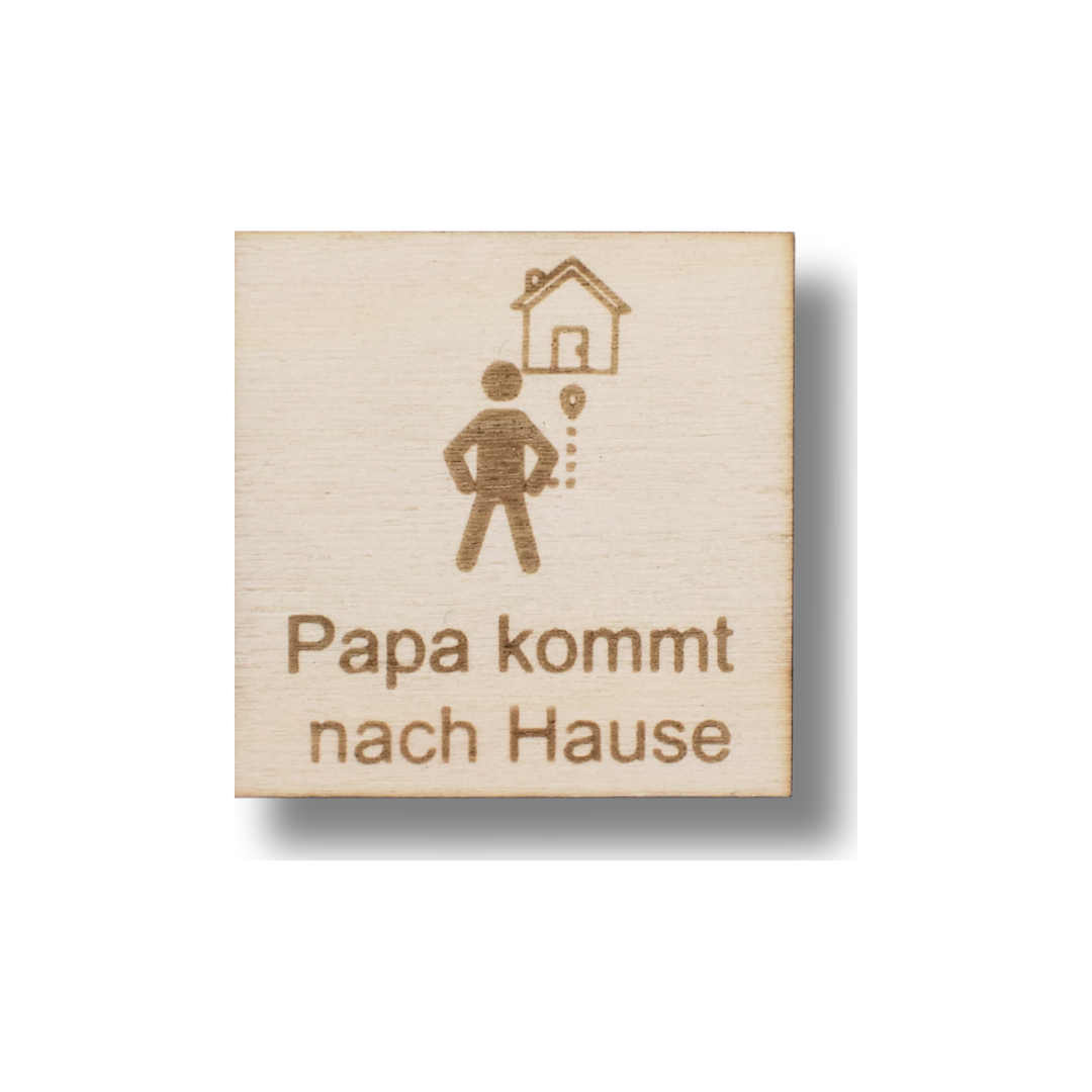 Piktogramm Papa kommt nach Hause