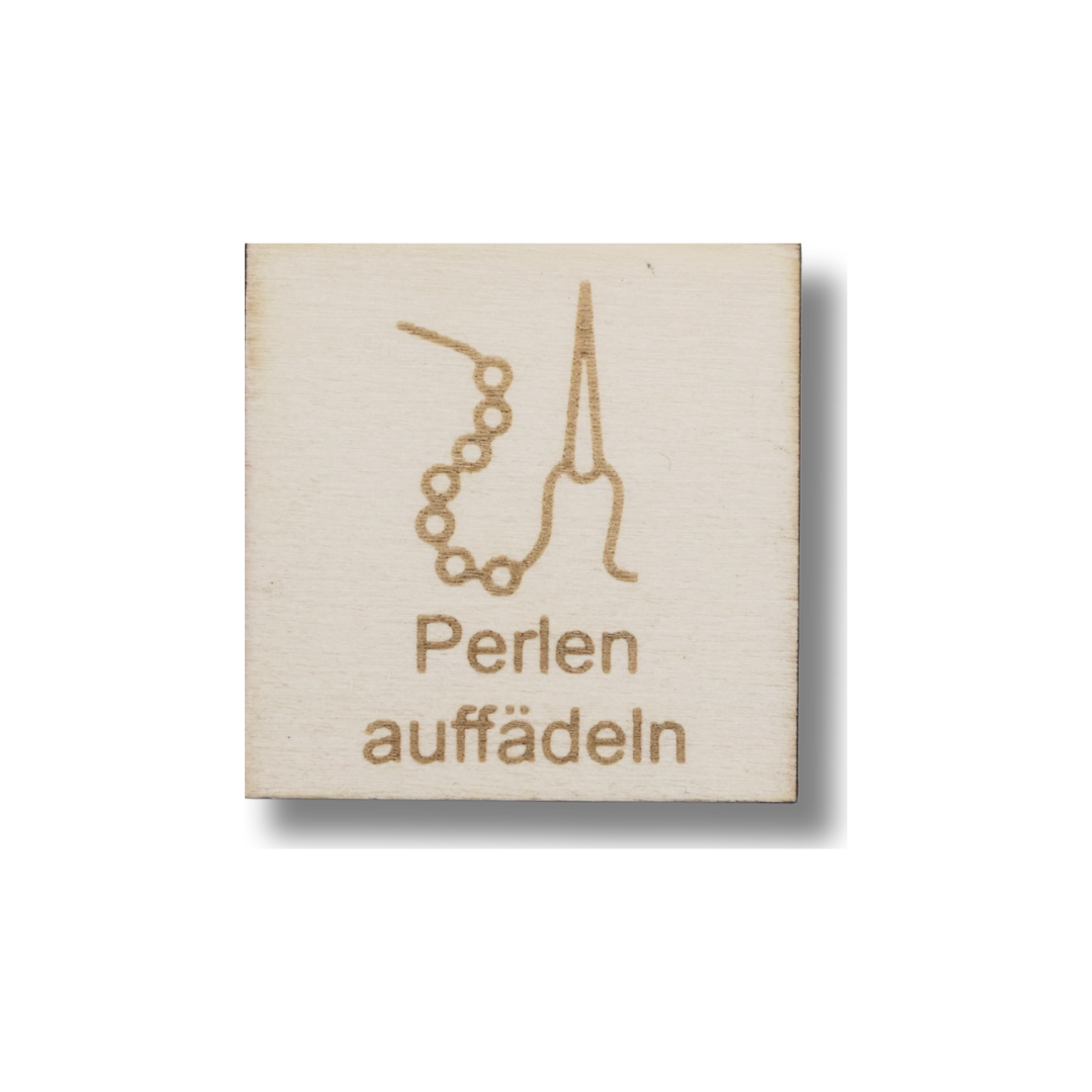 Piktogramm Perlen auffädeln