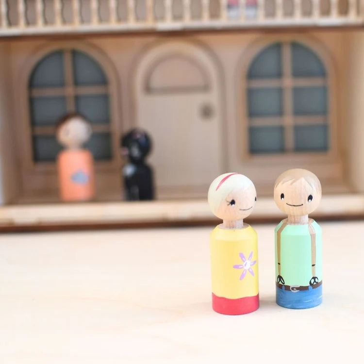 Wand-Puppenhaus mit Balkonnetzen