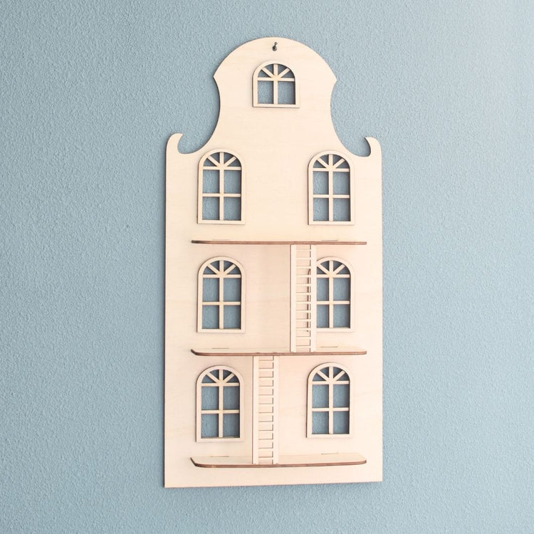 Wand-Puppenhaus – Klassisches Grachtenhaus in deinem Stil
