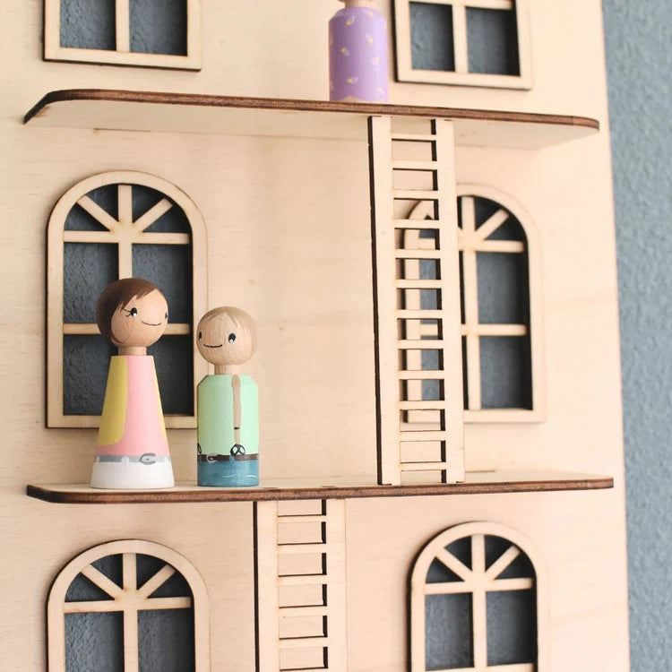 Wand-Puppenhaus – Klassisches Grachtenhaus in deinem Stil