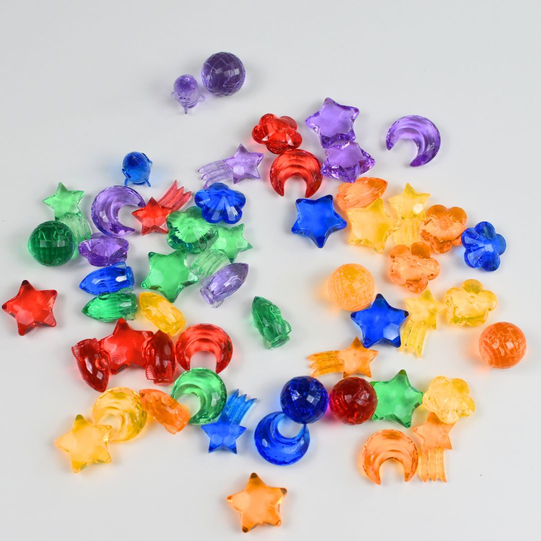 Bunte Weltall-figuren – Set mit 54 Stück