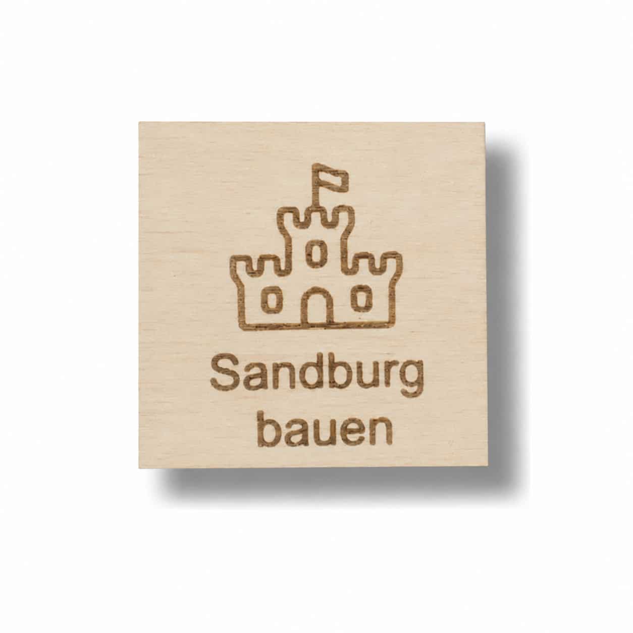 Piktogramm Sandburg bauen