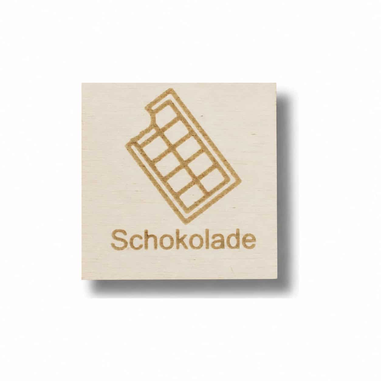 Piktogramm Schokolade Holz – Für Wochenplaner Kinder