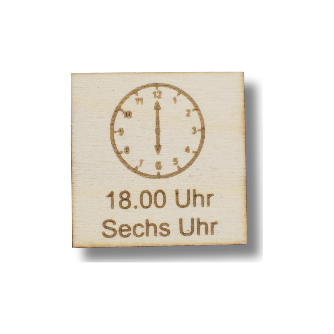 Piktogramm Sechs Uhr
