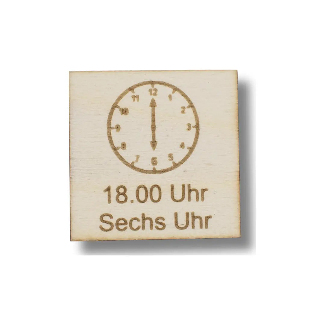 Piktogramm Sechs Uhr – klare Abendstruktur für Kinder