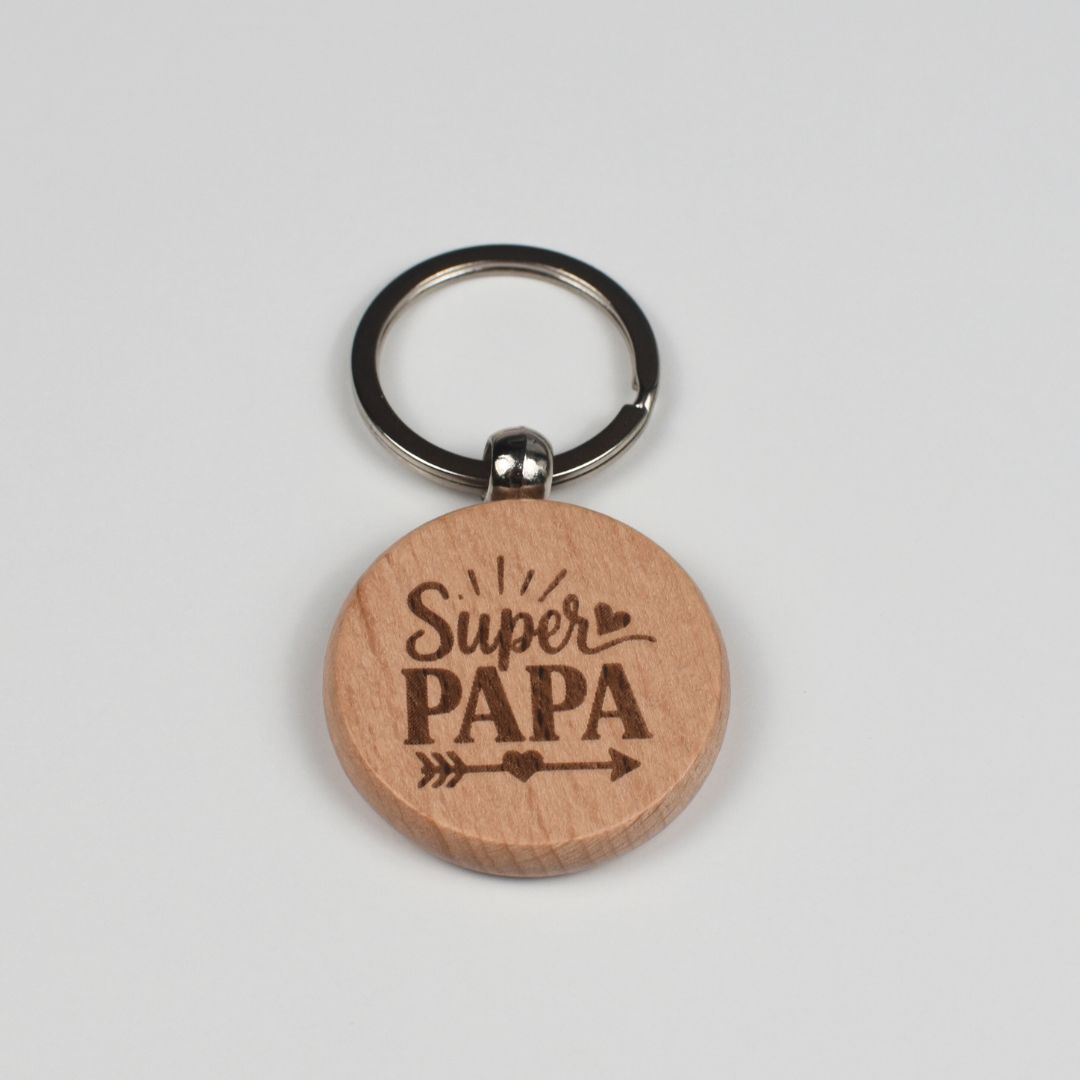 Personalisierter Schlüsselanhänger Super Papa