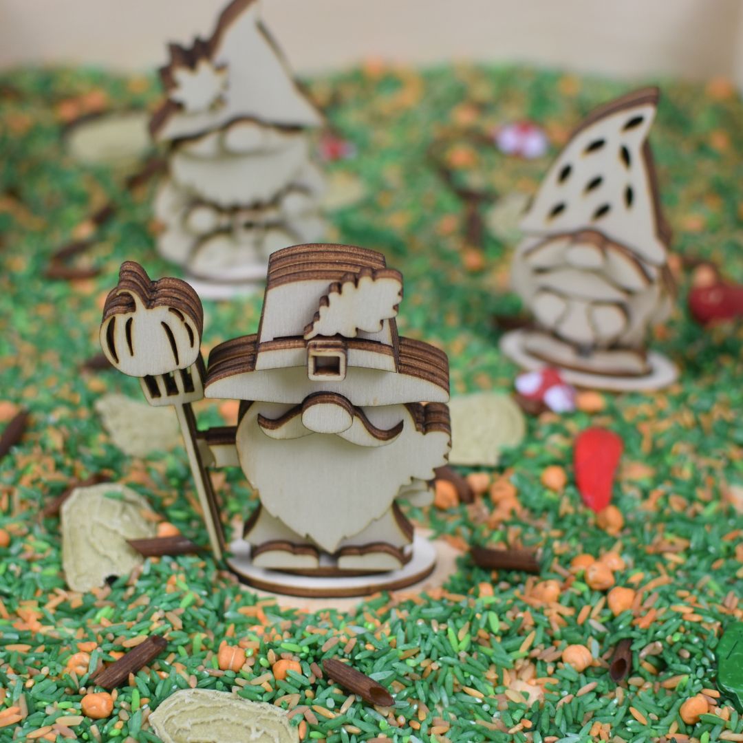 Holz-Kobold Figuren