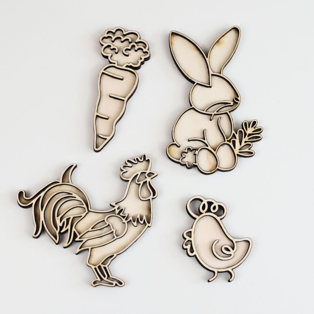 Holz Spielfiguren Ostern