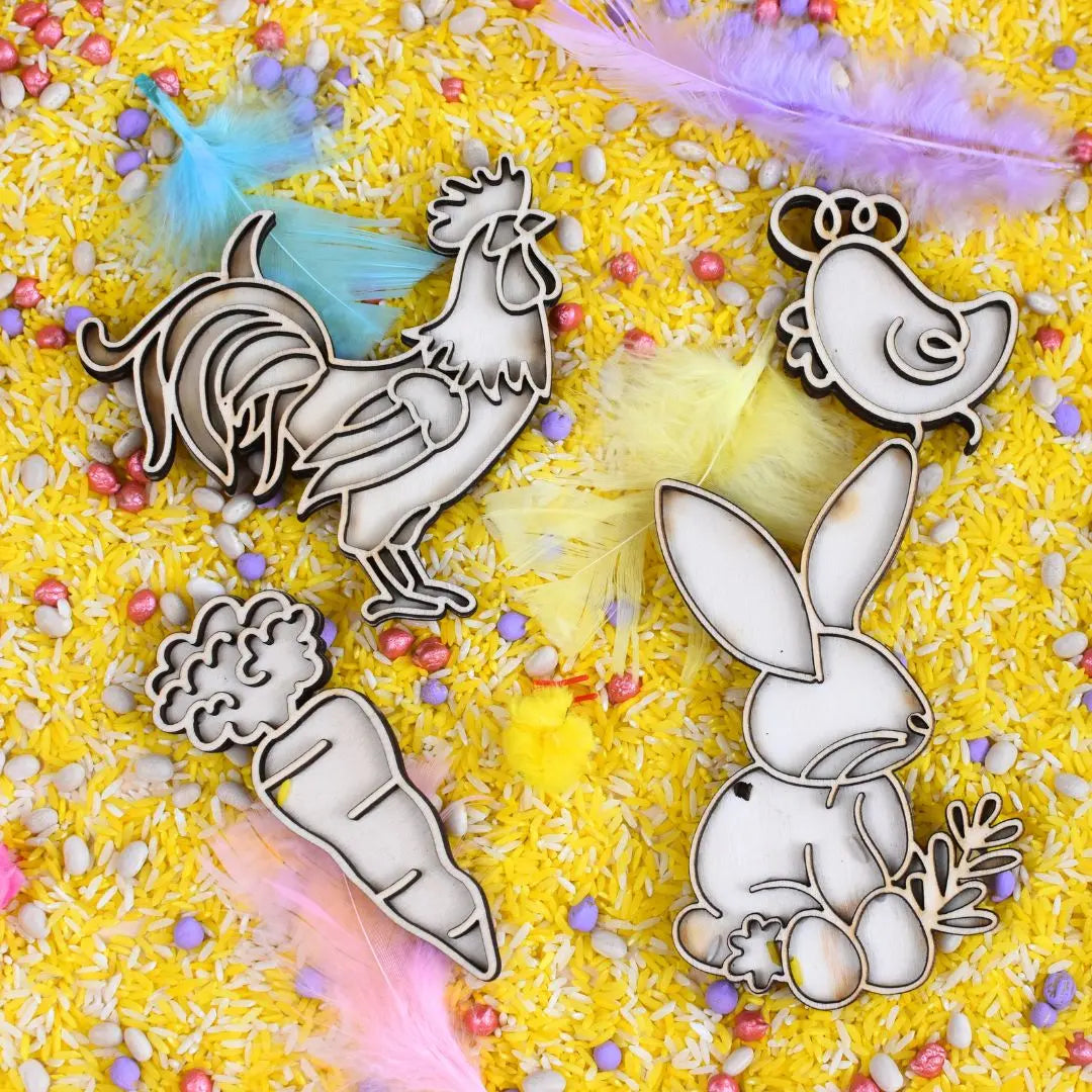 Holz Spielfiguren Ostern