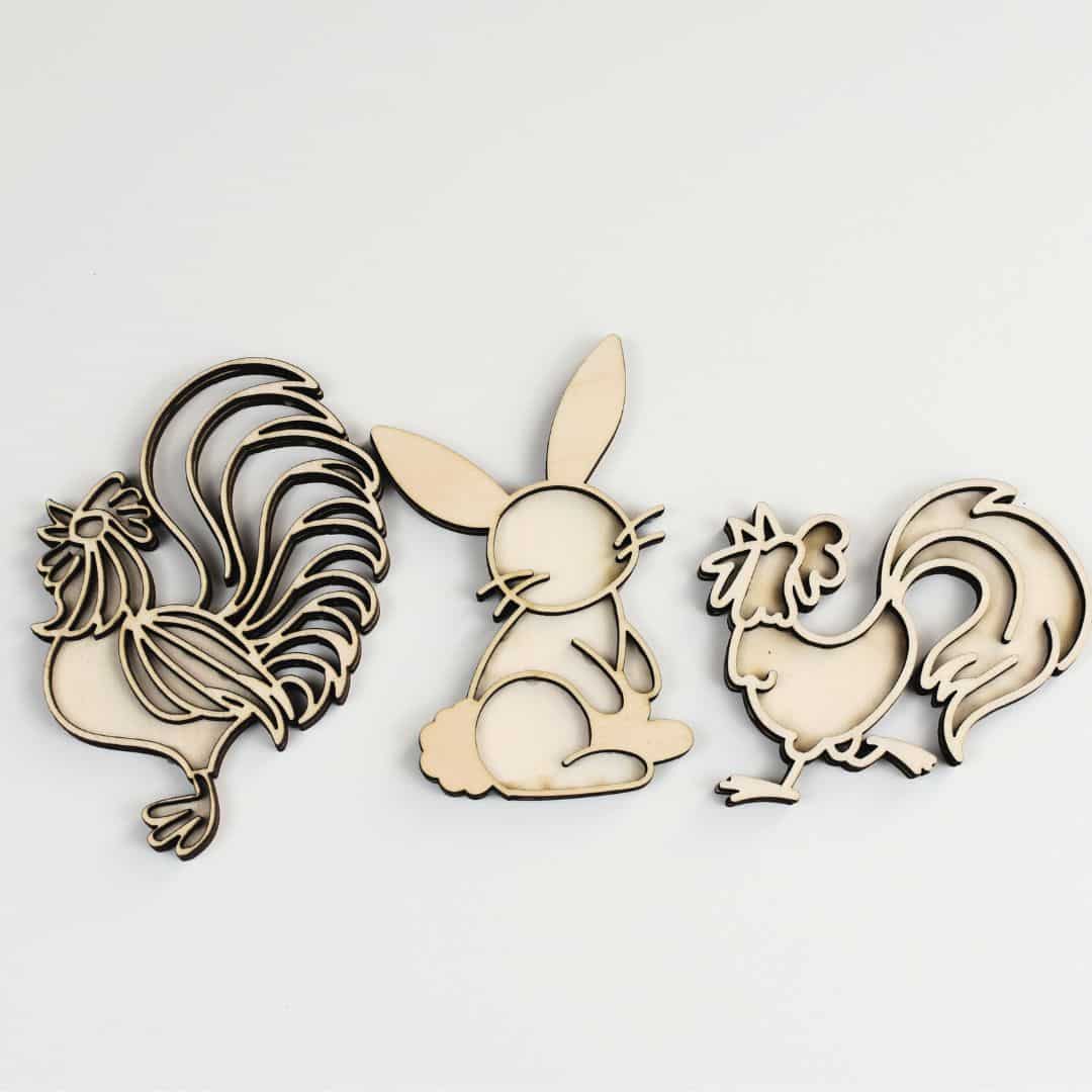 Spielfiguren Häschen & Hähnchen