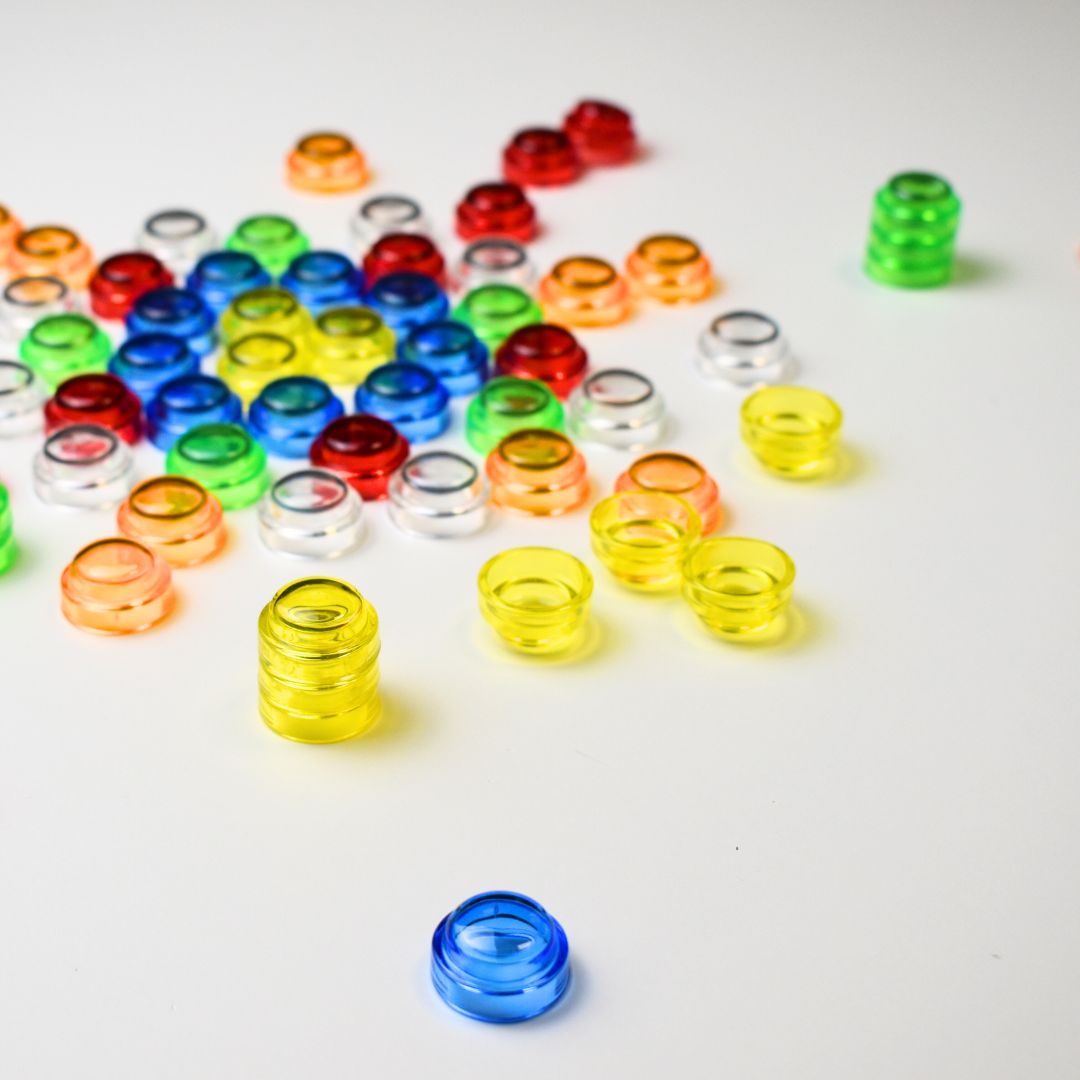 60 Bunte Stapelchips – Für kreativen Spielspaß