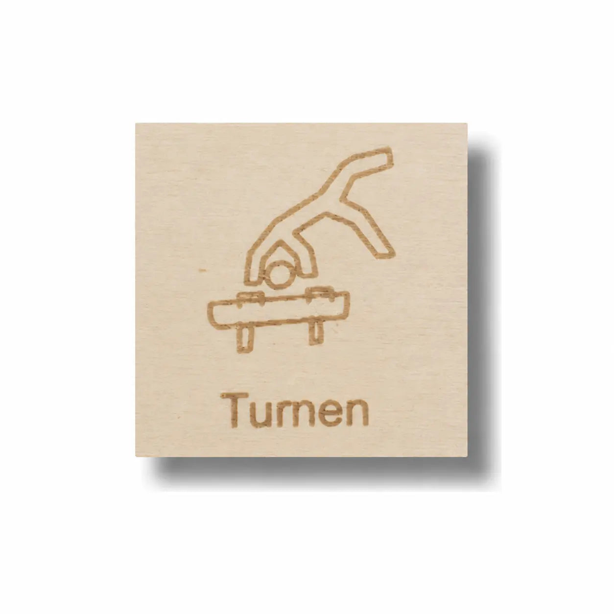 Piktogramm Turnen aus Holz – für Wochenplaner Kinder | Sport & Bewegung