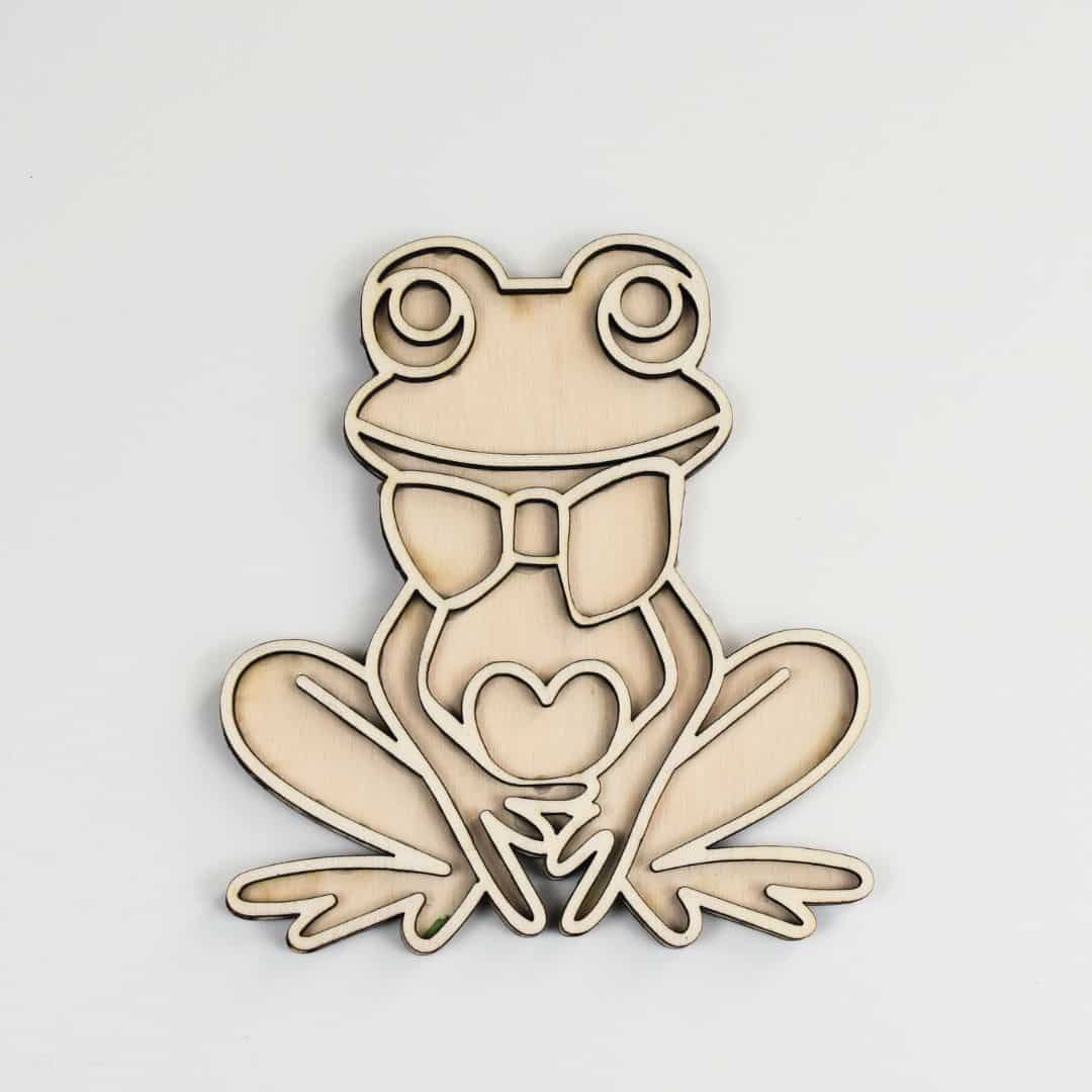 Holz Füllform Fröhlicher Frosch