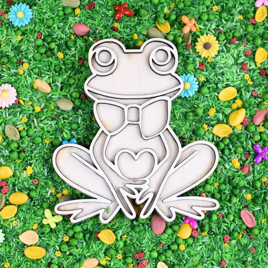 Holz Füllform Fröhlicher Frosch